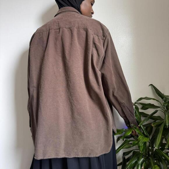 Vintage unisex oversized button-up long-sleeves minimalist shirt size XL - Picture 4 of 4